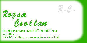 rozsa csollan business card